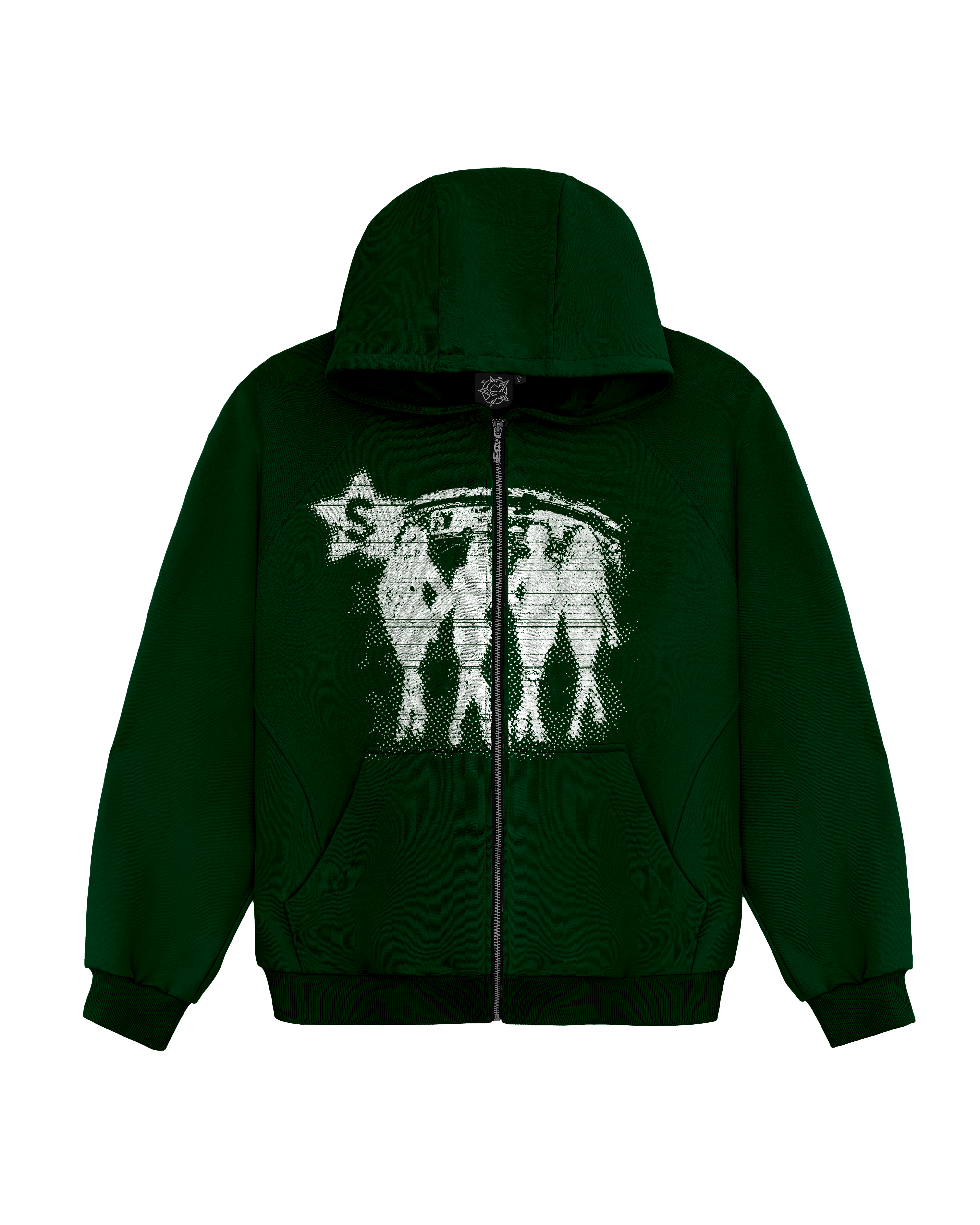4 GIRLS ZIP HOODIE GREEN COLOR