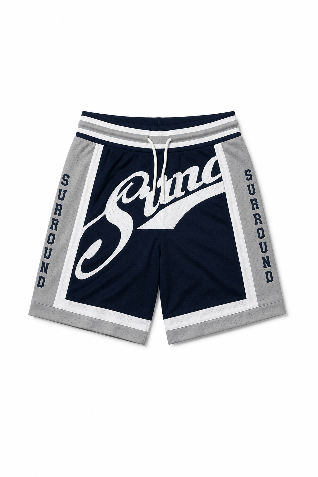Striped Mesh Shorts