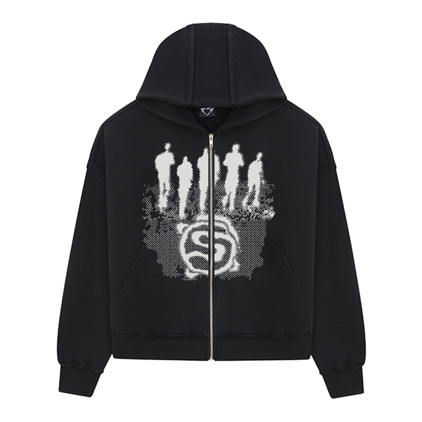 "last desire" black zip hoodie