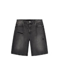 Distressed Denim Shorts (Washed Grey)