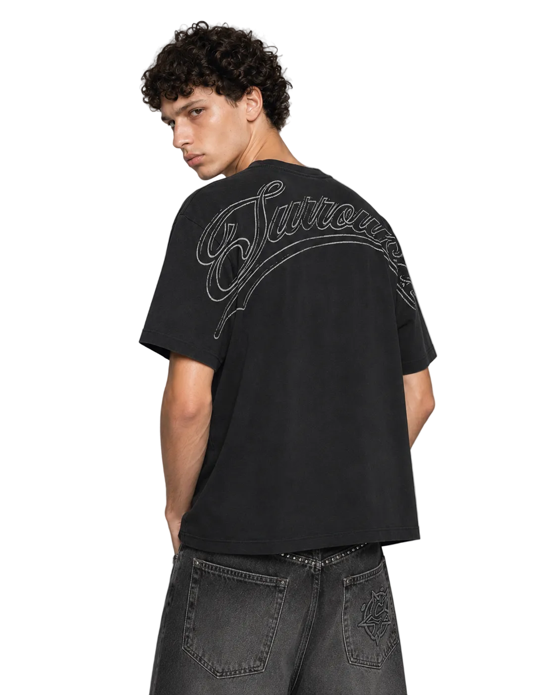 srrnd big logo tee (Black)