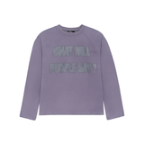 "what will say?" grey longsleeve